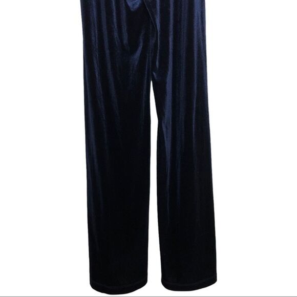 Misa Los Angeles Aliya Velvet Pant Wide Leg Full Length Date Trip Blue XS NWOT - Picture 9 of 12